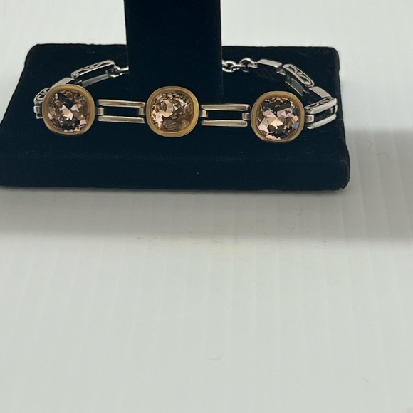 Brighton Silver Bracelet with Amber Colored Stones - Picture 11 of 16